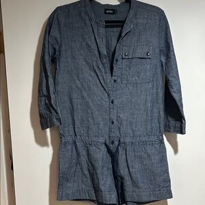 Kate Spade Saturday NWOT Button-Up Denim Romper XS